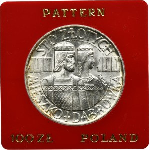 PRÓBA, 100 złotych 1966 Mieszko i Dąbrówka półpostacie