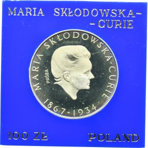 PRÓBA, 100 złotych 1974 Maria Curie-Skłodowska