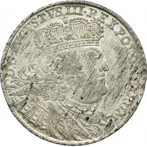 Augustus III of Poland, 1/4 Thaler Leipzig 1754 EC - dot after date