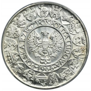 PRÓBA, 100 złotych 1966 Mieszko i Dąbrówka półpostacie - PCGS SP63