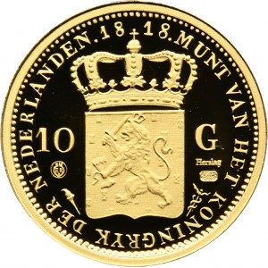 REPLICA, Netherlands, Kingdom of the Netherlands, William I, 10 Gulden Utrecht 1818