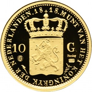 REPLICA, Netherlands, Kingdom of the Netherlands, William I, 10 Gulden Utrecht 1818