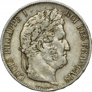 France, Louis Philippe I, 5 Francs Paris 1846 A