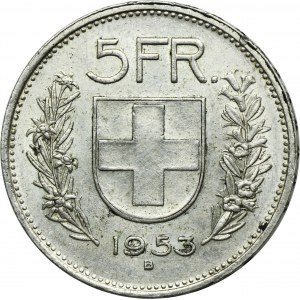 Switzerland, 5 Franc Bern 1953 B