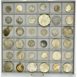 Set, Mix European coins and medals (36 pcs.) - SILVER