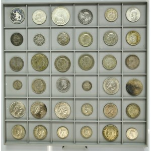 Set, Mix African and European coins (36 pcs.) - SILVER