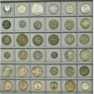 Set, Mix African and European coins (36 pcs.) - SILVER