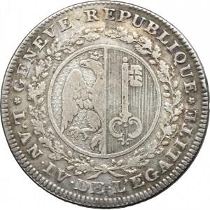 Suisse, Ville de Genève, 12 Florens 9 Sols (Thaler) 1795