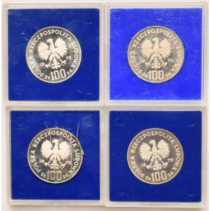Set, People's Republic of Poland, 100 gold 1975 (4 pcs.)