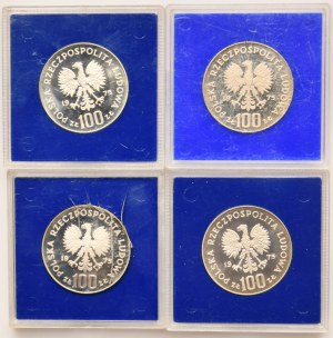 Set, People's Republic of Poland, 100 gold 1975 (4 pcs.)
