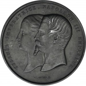 Francja, Napoleon III, Medal Wystawa Powszechna 1855 - Palais de l'industrie