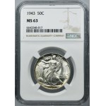 USA, 1/2 Dollar Philadelphie 1943 - Liberté - NGC MS63