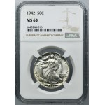 USA, 1/2 Dollar Philadelphia 1942 - Liberty - NGC MS63