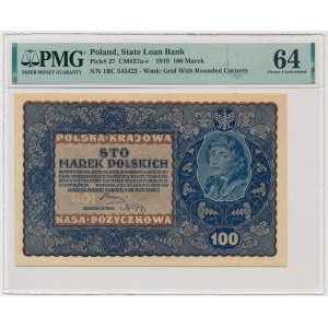 100 marks 1919 - IB Series C - PMG 64 - plus rare