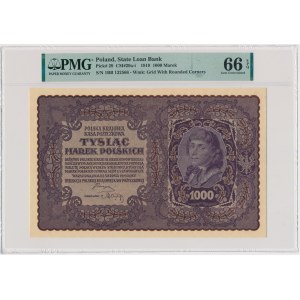 1.000 marek 1919 - I Serja BB - PMG 66 EPQ