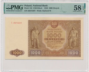 1 000 zlatých 1946 - S - PMG 58 EPQ - vzácna odroda