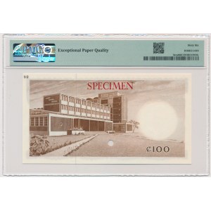 Ghana, 100 credis (1965) - MODÈLE - Échantillon couleur - PMG 66 EPQ