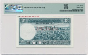 Malawi, 10 Shillings 1964 - SPECIMEN - Color Trial - PMG 67 EPQ