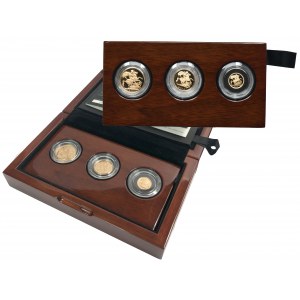 Set, Großbritannien, Elizabeth II., Sammlung von Gold-Sovereigns 2014 (3 Stück).