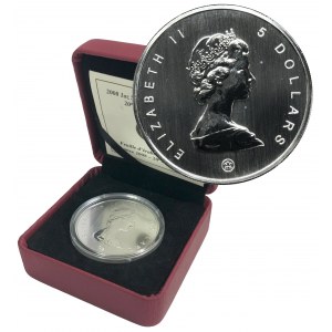 Canada, Elizabeth II, 5 Dollars 2008 Maple leaf - 20th Anniversary
