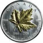 Canada, Elizabeth II, 5 Dollars 2008 Maple leaf - 20th Anniversary