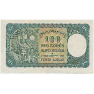 Slovakia, 100 Korun 1940 - SPECIMEN -