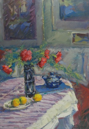 Lucjan LEJMAN (1891-1973), Martwa natura z kwiatami