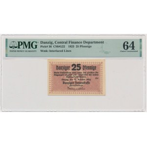 Danzig, 25 Pfennige 1923 - October - PMG 64