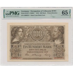 Kowno, 100 Mark 1918 - PMG 65 EPQ - BEAUTIFULL