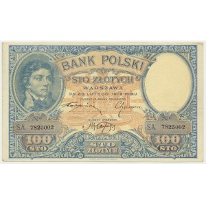 100 złotych 1919 - S.A - ŁADNY