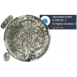 August II the Strong, 1/6 Thaler Dresden 1731 IGS - VERY RARE, ex. Potocki