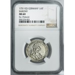 August II the Strong, 1/6 Thaler Dresden 1731 IGS - VERY RARE, ex. Potocki