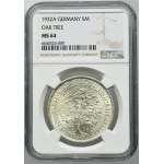Germany, Weimar Republic, 5 Mark Berlin 1932 A - Oak - NGC MS64