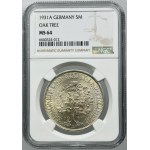 Germany, Weimar Republic, 5 Mark Berlin 1931 A - Oak - NGC MS64