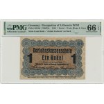 Posen, 1 Ruble 1916 - short clause (P3c) - PMG 66 EPQ