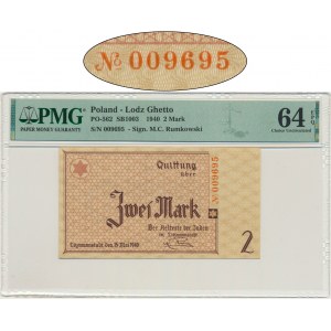 2 Mark 1940 - series type 1 - PMG 64 EPQ - low serial number