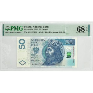 50 złotych 2012 - AA - PMG 68 EPQ
