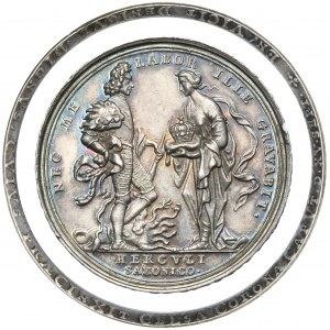 Augustus II the Strong, Coronation Medal 1697 - HERCVLI SAXONICO