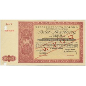 3,65% Bilet Skarbowy, Emisja II, 1946, 5.000 zł - WZÓR
