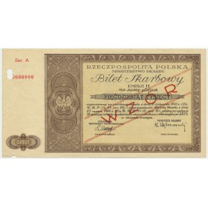 3,65% Bilet Skarbowy, Emisja II, 1945, 50.000 zł - WZÓR