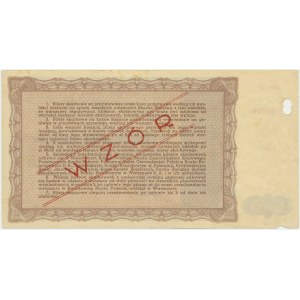 3,65% Bilet Skarbowy, Emisja II, 1945, 50.000 zł - WZÓR