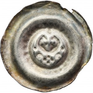 Silesia, Bracteate 13th century - VERY RARE, lily over the crescent moon