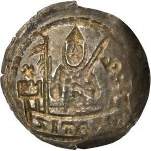 Silesia, Boleslaw I the Tall, Bracteate Breslau 12th century - EXTREMELY RARE, VRATIZ written in arc
