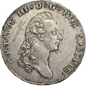Sweden, Gustav III, 1 Riksdaler Stockholm 1777