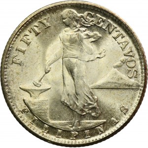 Philippines under US government, 50 Centavos San Francisco 1945 S