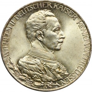 Germany, Kingdom of Prussia, Wilhelm II, 3 Mark Berlin 1913 A