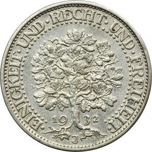 Germany, Weimar Republic, 5 Mark Hamburg 1932 J - Oak