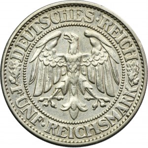 Germany, Weimar Republic, 5 Mark Hamburg 1932 J - Oak