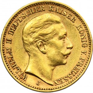 Germany, Kingdom of Prussia, Wilhelm II, 20 Mark Hamburg 1905 J - RARE