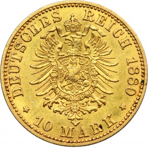 Germany, Prussia, Wilhelm I, 10 Mark Berlin 1880 A